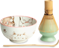 Set Matcha Tri mačky ružové EDO JAPAN