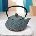 Öntöttvas teáskanna Seigaiha, petróleum (0,8 l)