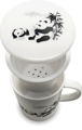 fehér tea csésze kerámia szitával Panda minta
