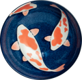 Koi porcelán tál 21,5cm