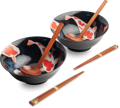 Porcelán ramen tálkészlet Koi 21cm