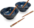 Tálkészlet Hana kék 22cm-es tálak 2 személyre EDO JAPAN