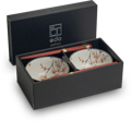Virágos tálak készlete pálcikákkal 2 személyre EDO JAPAN