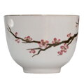 Soba tál fehér Sakura minta pálcikákkal