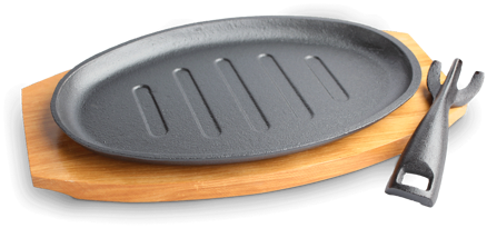 Grill tányér készlet fatálcával