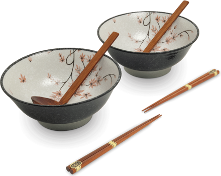Ramen 2 tálból álló szett Juharlevél 22cm EDO JAPAN