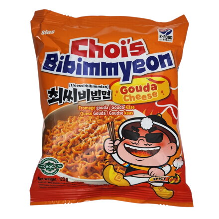 Csípős tészta Gouda sajttal Choi's Bibimmyeon 123g
