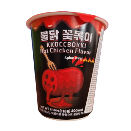 Tteokbokki csípős csirkés rizstészta 118g