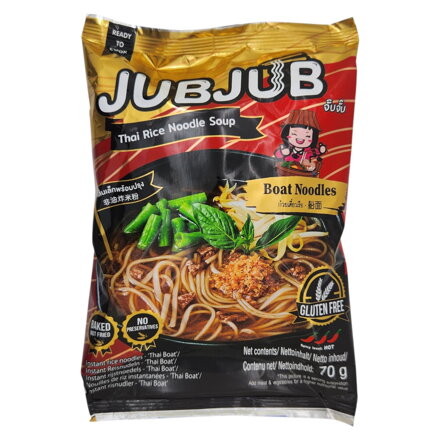 Gluténmentes instant rizstészta JUBJUB Thai Boat 70g