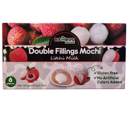 Mochi rizssütemény licsi és tej dupla töltelékkel 90g
