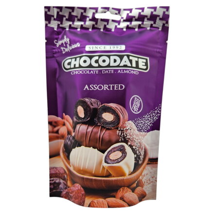 Datolya mandulával csokoládéban Chocodate Assorted 90g