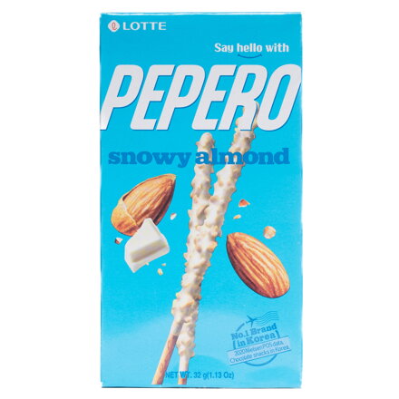Pepero mandula szelet fehér csokoládéval 32g