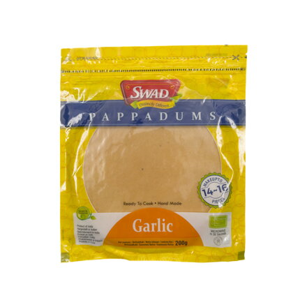 Papadum indiai fokhagymás lepény SWAD 200g