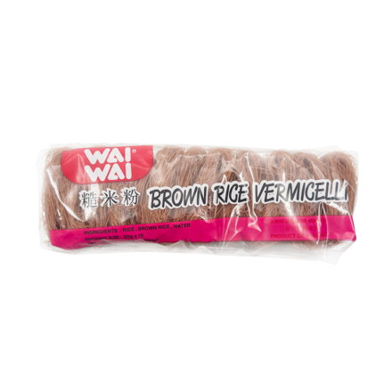 Barna rizstészta cérnametélt instant Wai Wai 500g