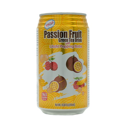 Zöld tea ital maracuja ízesítéssel, licsi golyókkal 340ml