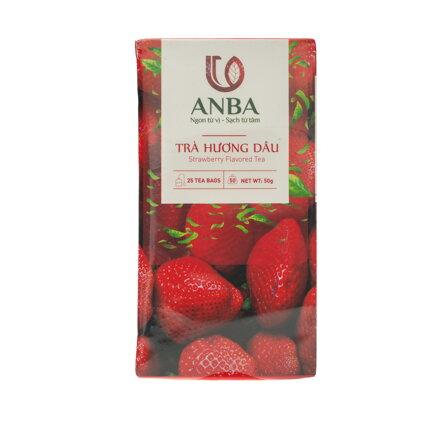ANBA fekete tea eper ízzel 50g (25 x 2g)