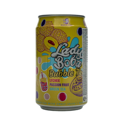 Bubble Tea Zöld tea licsi Maracuja 320 ml