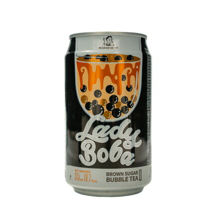 Lady Boba barna cukor ízű Bubble Tea dobozban 315ml Madam Hong
