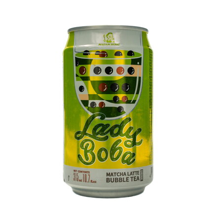 Lady Boba Matcha Latte ízű Bubble Tea dobozban 315ml Madam Hong