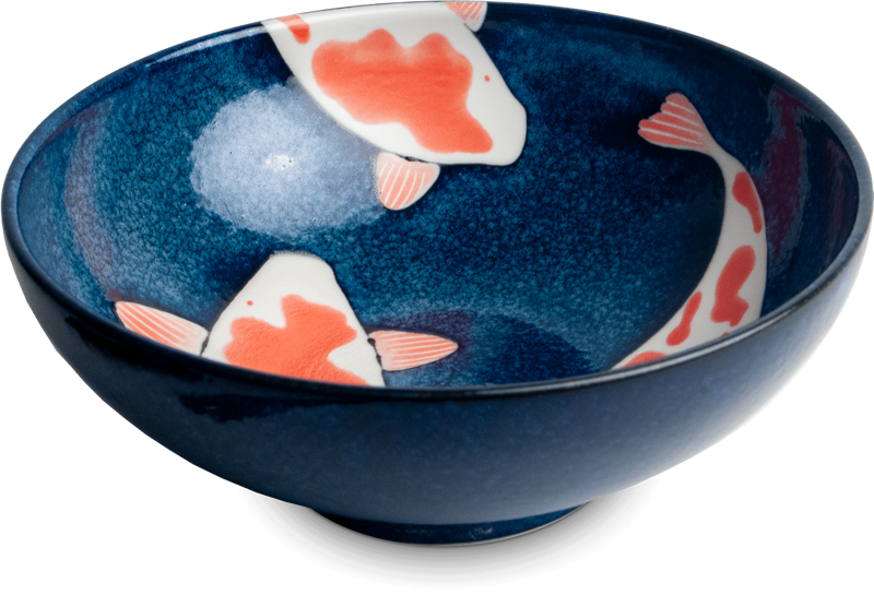 Koi porcelán tál 21,5cm