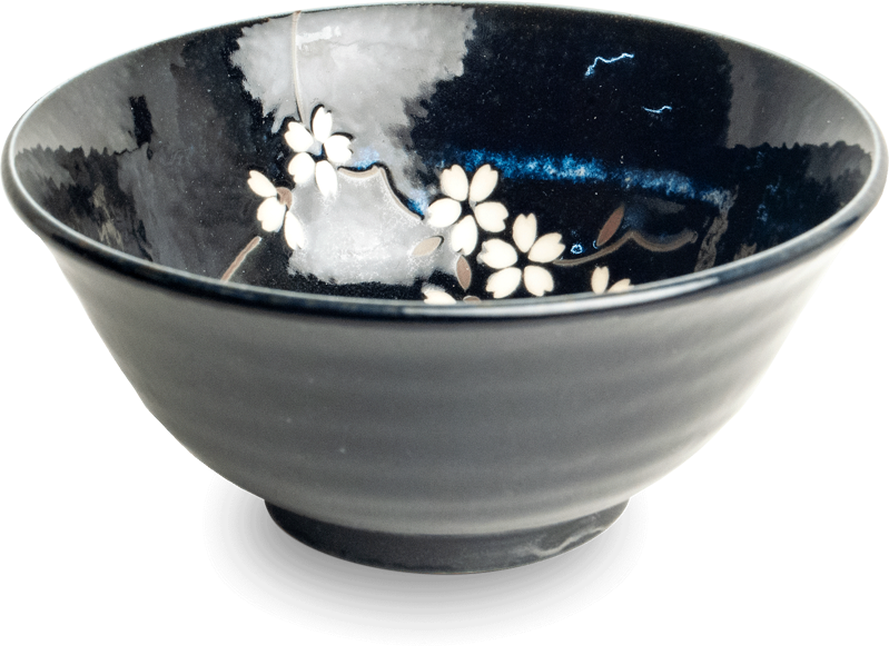 Anemone Blue porcelán tál 15cm