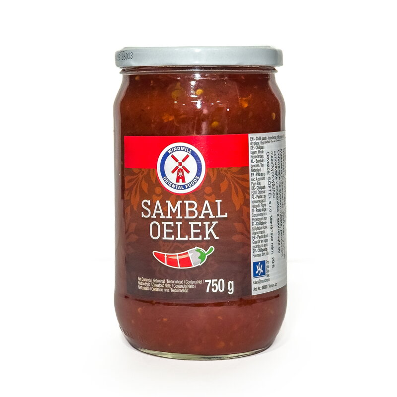 Chilipaszta Sambal Oelek VVMILL 750g
