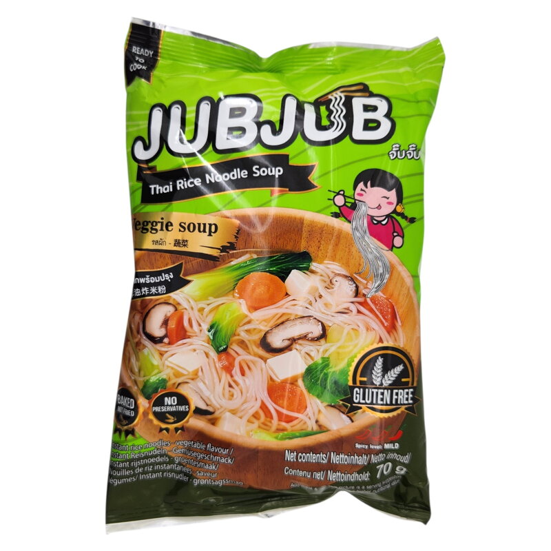 Gluténmentes instant rizstészta JUBJUB zöldséges 70g