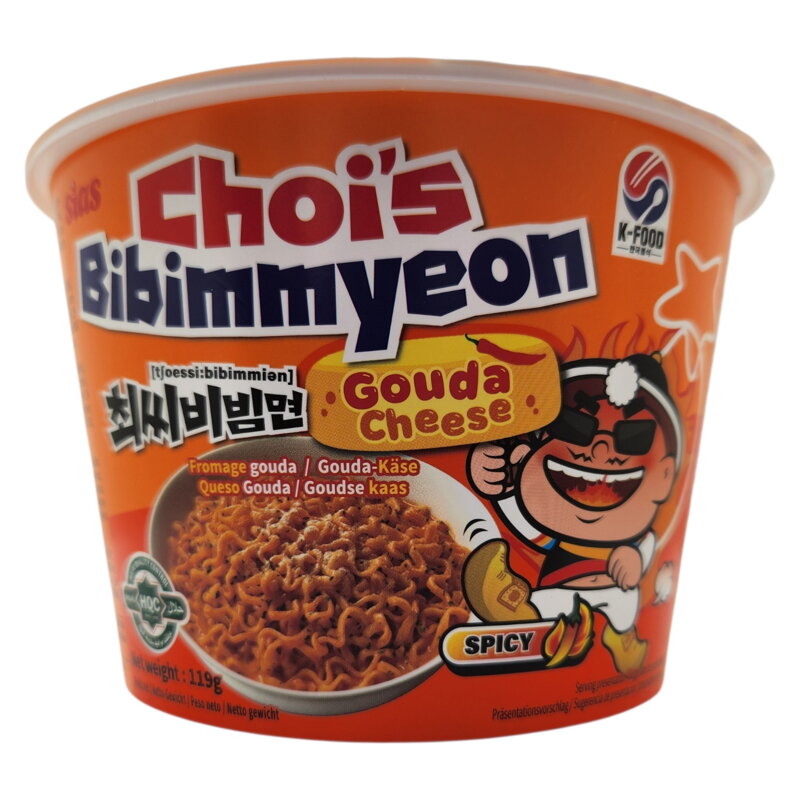 Instant tészta Choi's Bibimmyeon Gouda sajtos csípős 119g