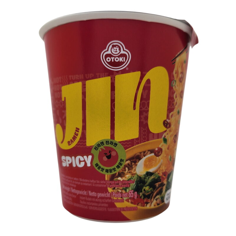 Tészta kis pohár Jin Ramen csípős 65g