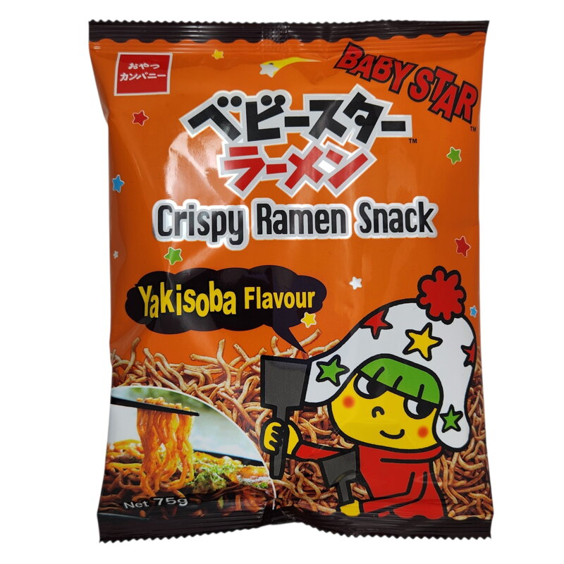 Ropogós Ramen Snack Yakisoba BABY STAR 75g
