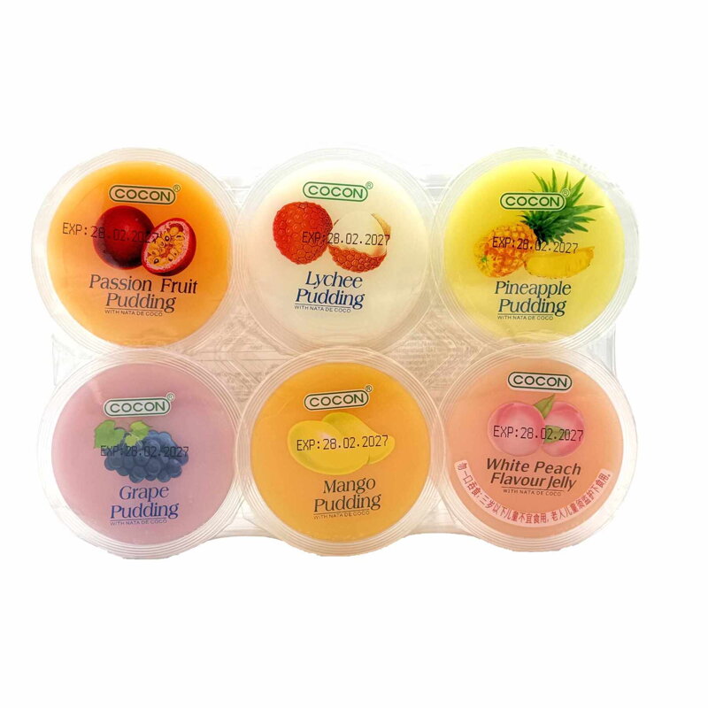 Gyümölcsös zselé puding kókusszal 6db 480g