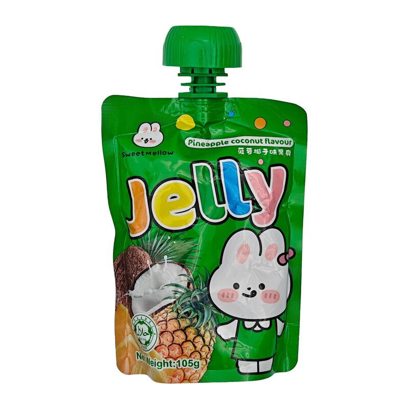 Ananász és kókusz ízű zselé SWEETMELLOW 105g