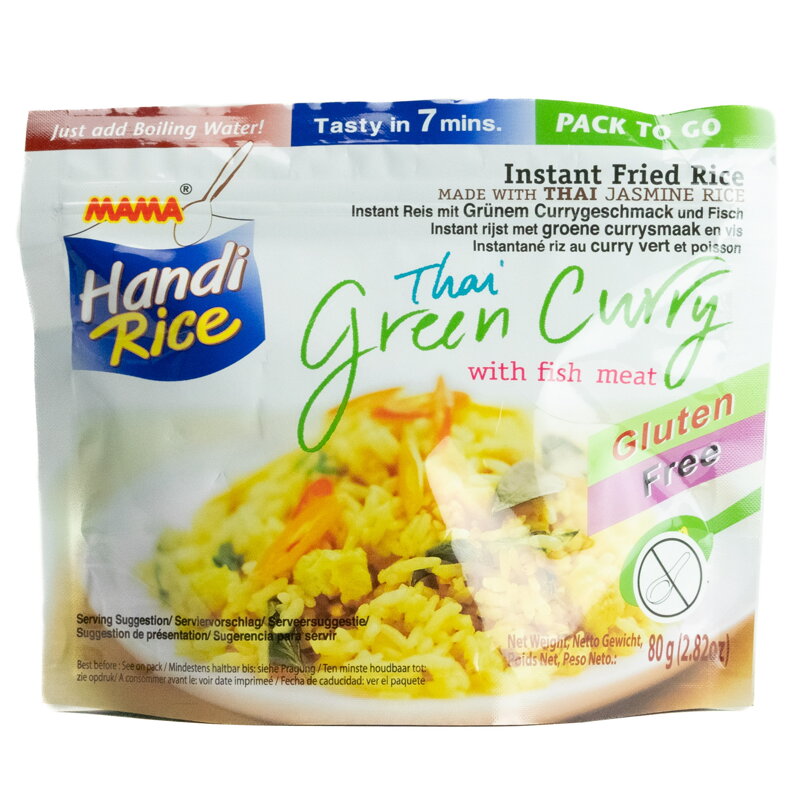 Rizs halhússal zöld curryvel MAMA 80g