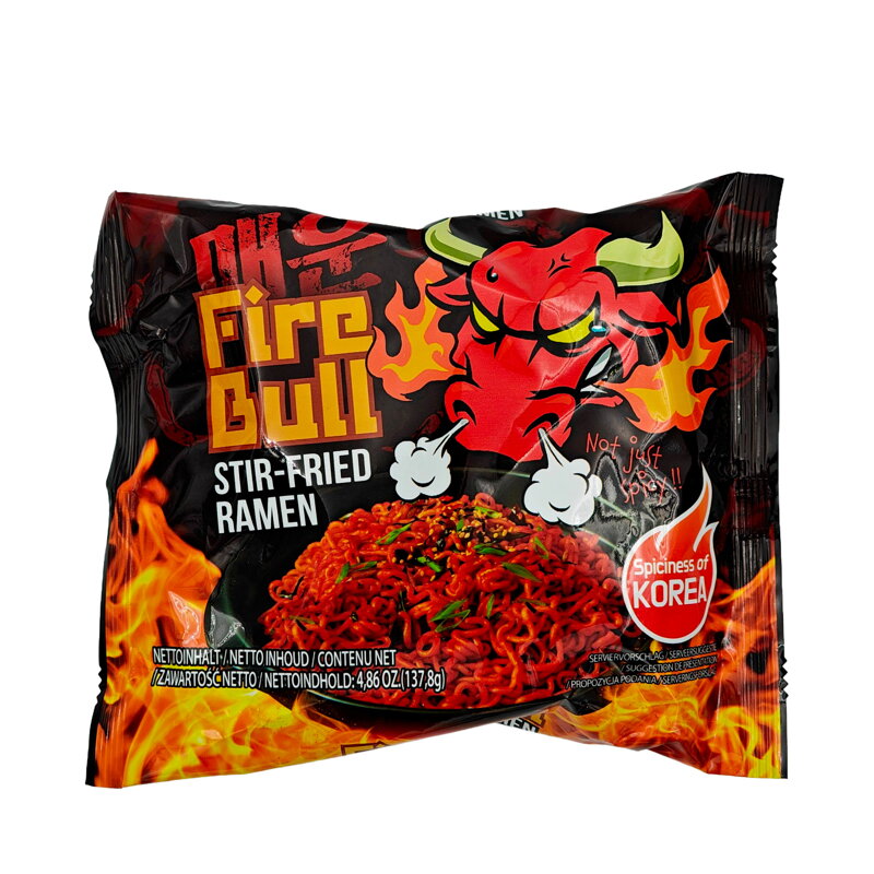 Csípős marhahúsos ramen tészta Fire Bull 137,8g