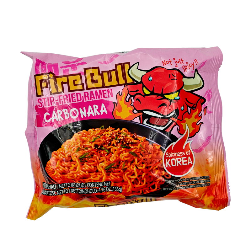 Csípős CARBONARA ramen tészta Fire Bull 135g