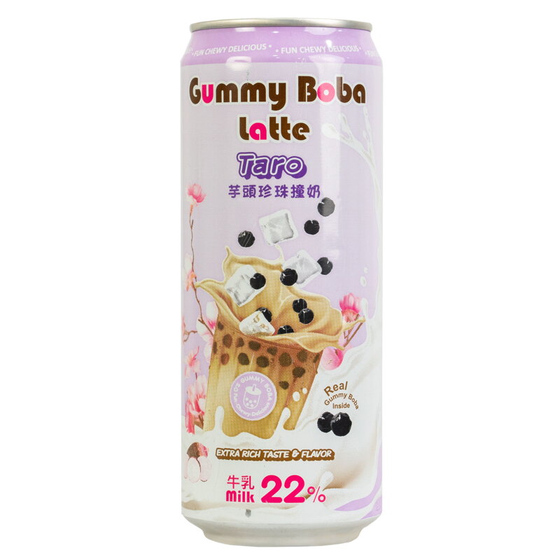 O´s Bubble Gummy Boba latte Taro 470ml
