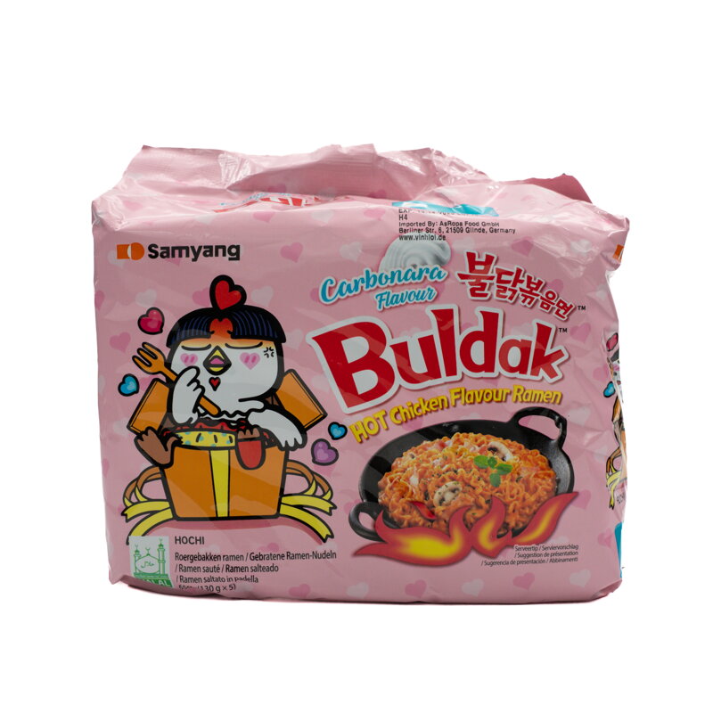 SY csípős csirke Buldak Carbonara tészta MULTIPACK 5X130g